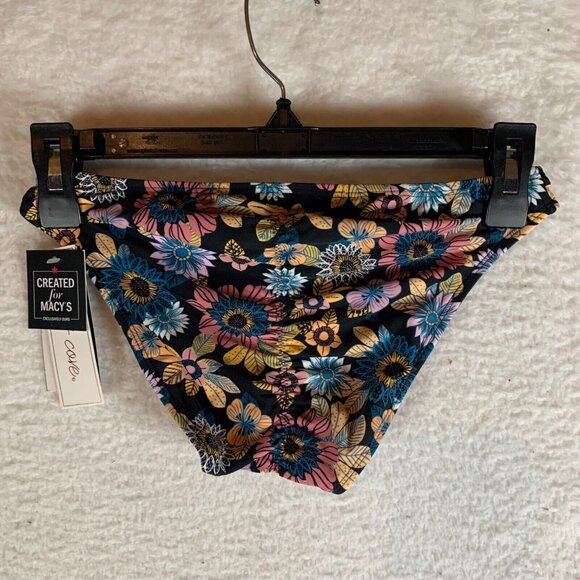 Salt + Cove Women's Ruched-Back Floral Hipster Bikini Swim Bottom Sz XS NWT 9964 - Picture 4 of 6